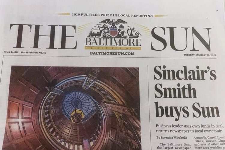 Sinclair’s David Smith purchases The Baltimore Sun