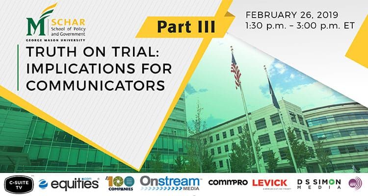 “Truth on Trial” Set for Feb. 26 at Schar School of Policy & Government
