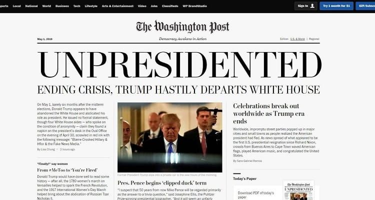 Fake Editions of The Washington Post Handed Out in D.C.