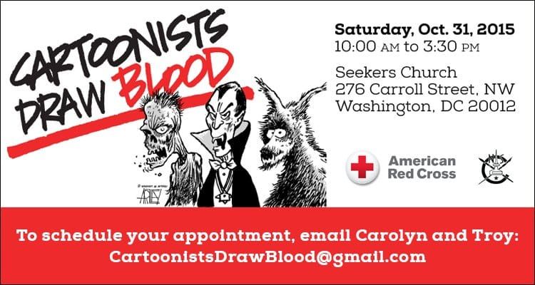 “Cartoonists Draw Blood” on Oct. 31