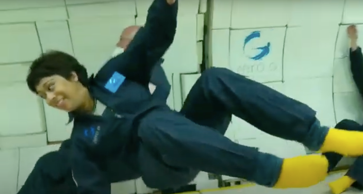 Zero G Ride Leaves Sonya Gavankar Asking “How Green do I Look?”