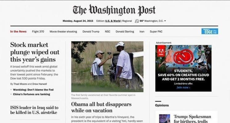 The Washington Post Rolls Out “More Dynamic” Website Homepage