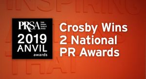 Crosby Wins Two PRSA Anvil Awards