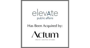 Clare Advisors represents Elevate Public Affairs on its sale to Actum