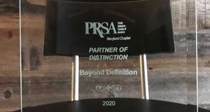 Beyond Definition Recognized with Best in Maryland, Partner of Distinction Award
