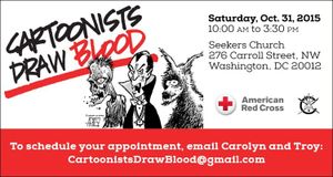 “Cartoonists Draw Blood” on Oct. 31