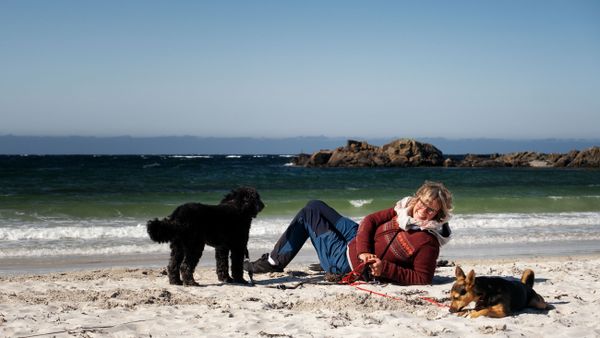 Annette mit Hunden