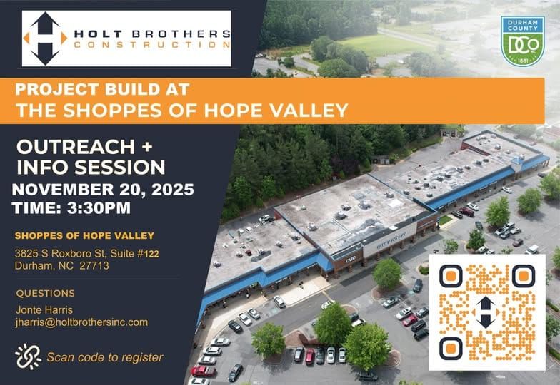 Project BUILD Office Upfit Seeks Local Trade Partners at Shoppes of Hope Valley