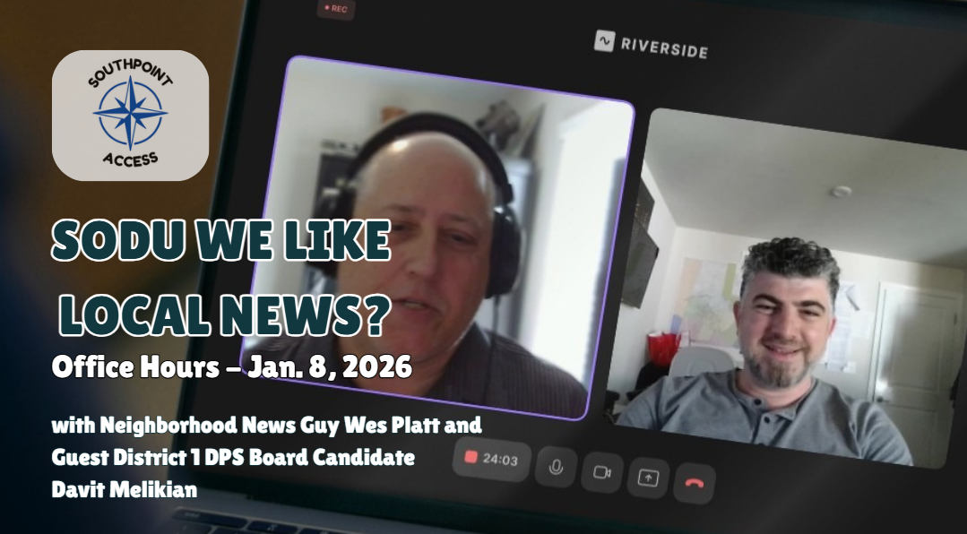 Office Hours Jan. 8, 2026: Davit Melikian, DPS Board of Education District 1 Candidate