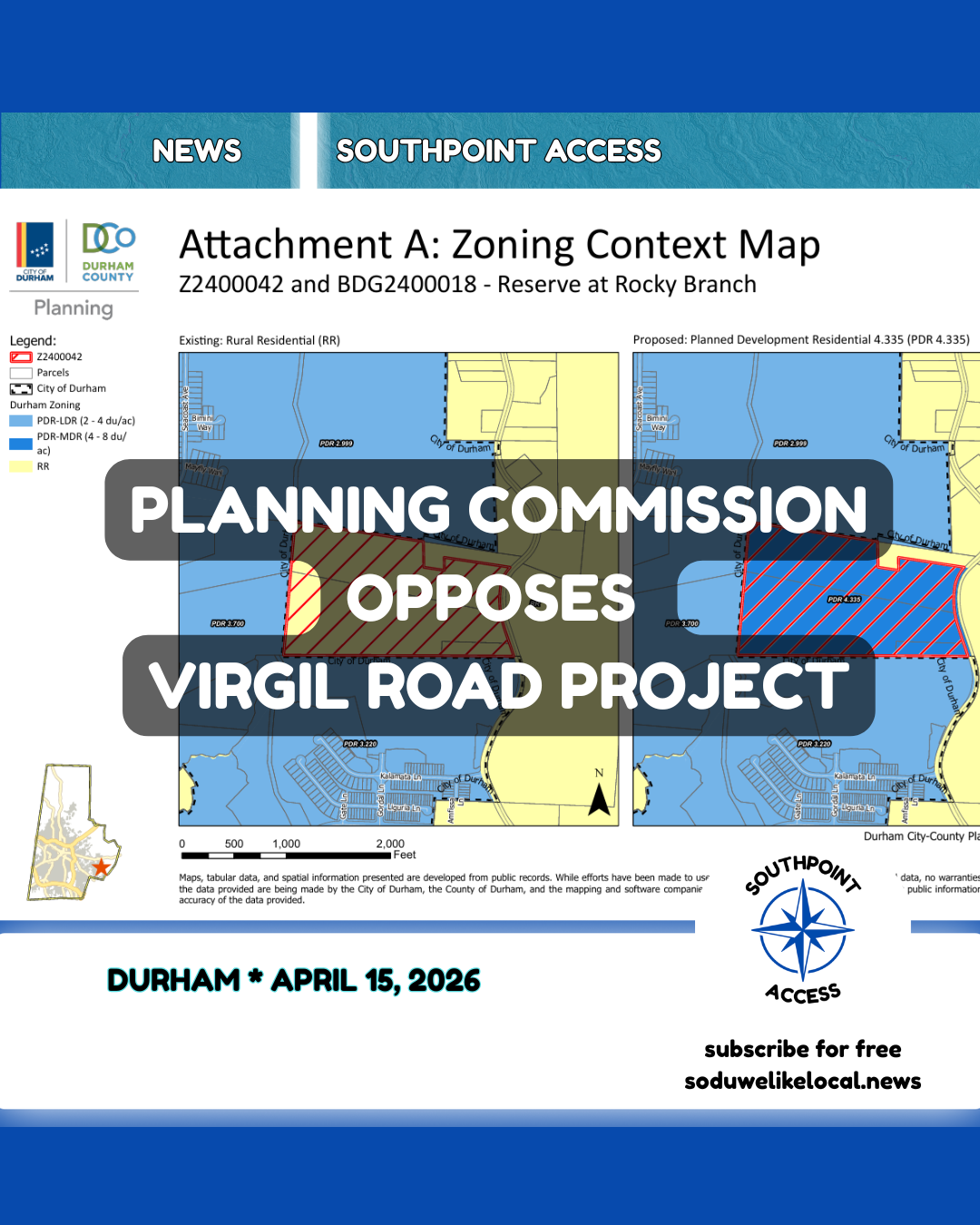 Durham Planning Commission Opposes Virgil Road Project