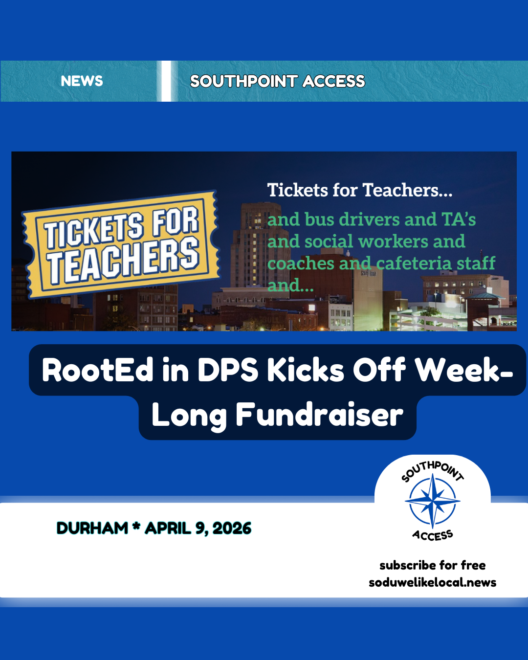 Tickets for Teachers Fundraiser Aims to Scale Nights Out for DPS Staff