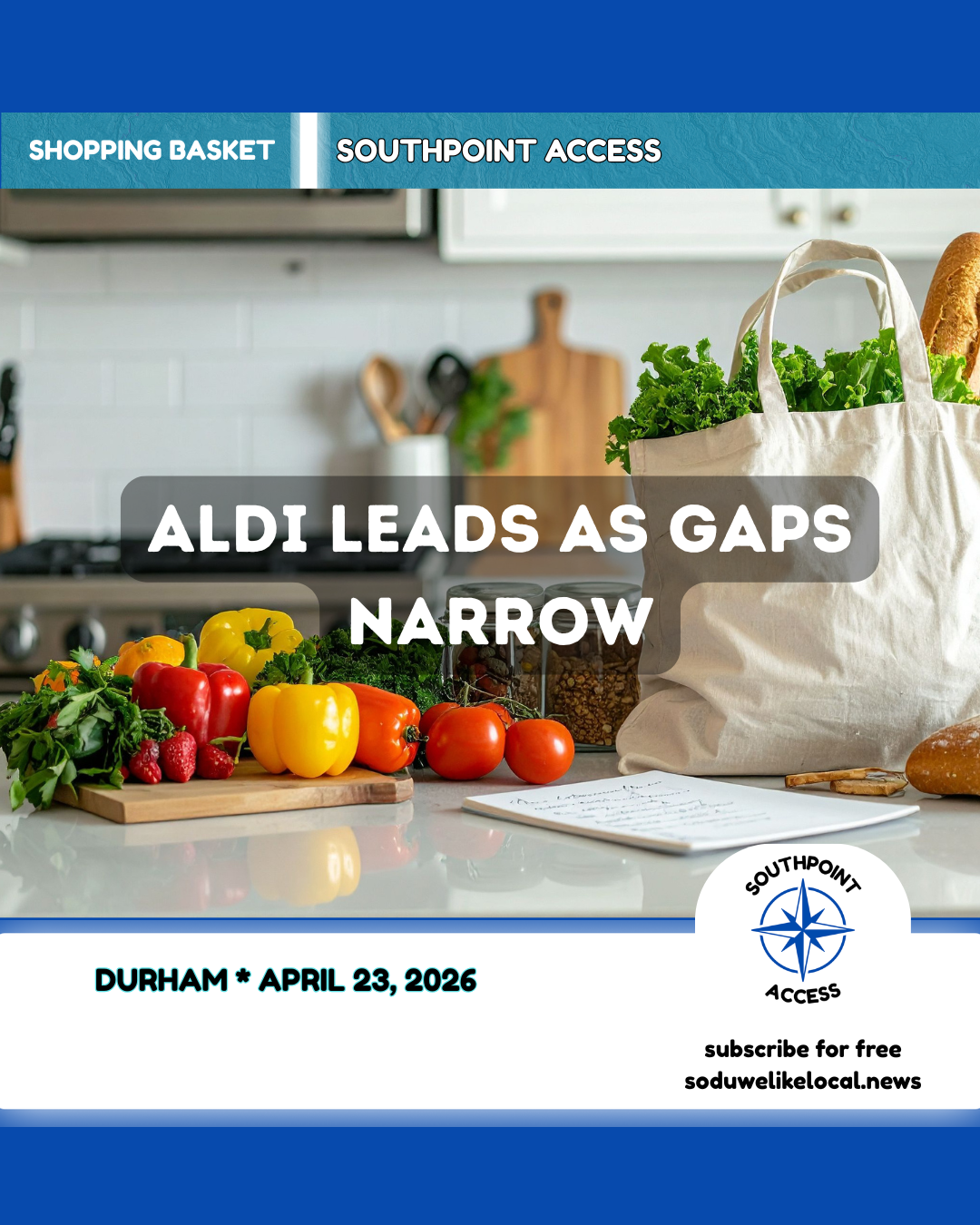 SoDu Shopping Basket: Aldi Stays Lowest as Overall Price Gap Narrows This Week