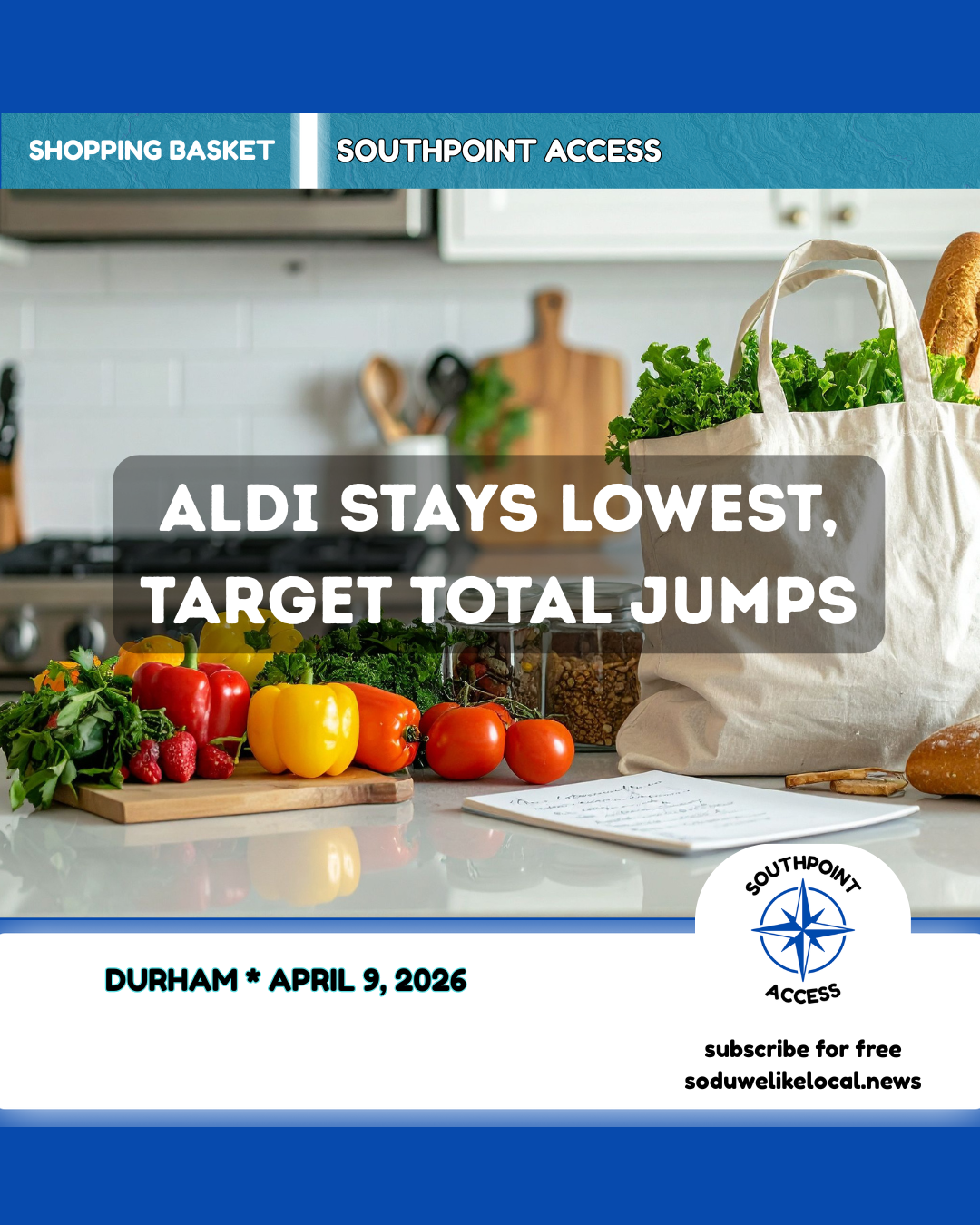 SoDu Shopping Basket: Aldi Stays Lowest as Target Total Jumps This Week