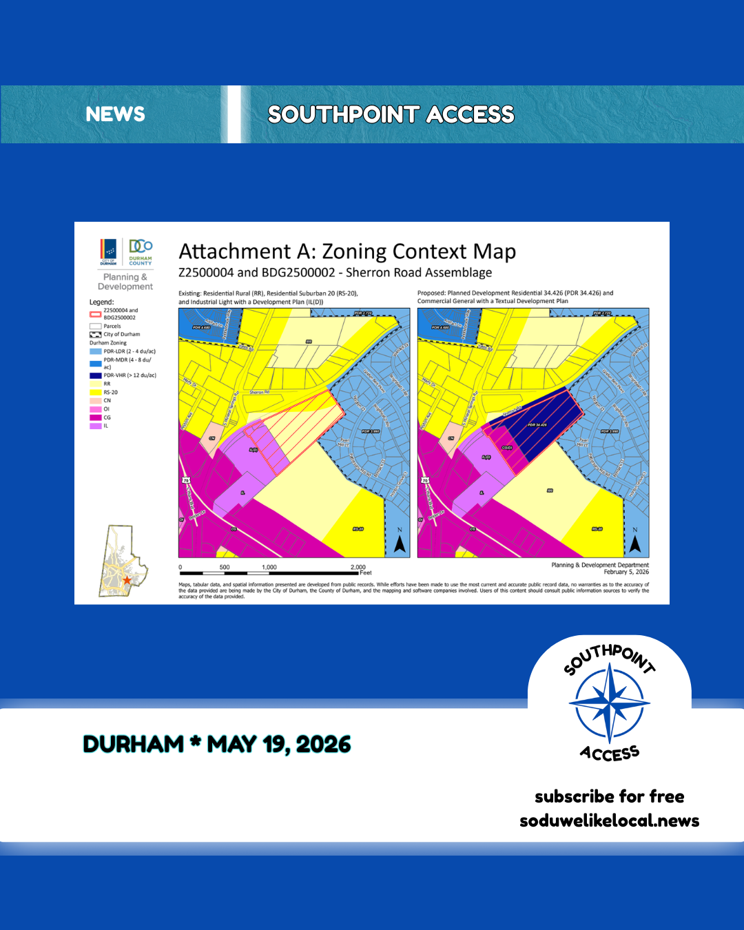 [SeeGov] Durham Council Rejects Cheek Road Annexation; Approves Sherron Road Project