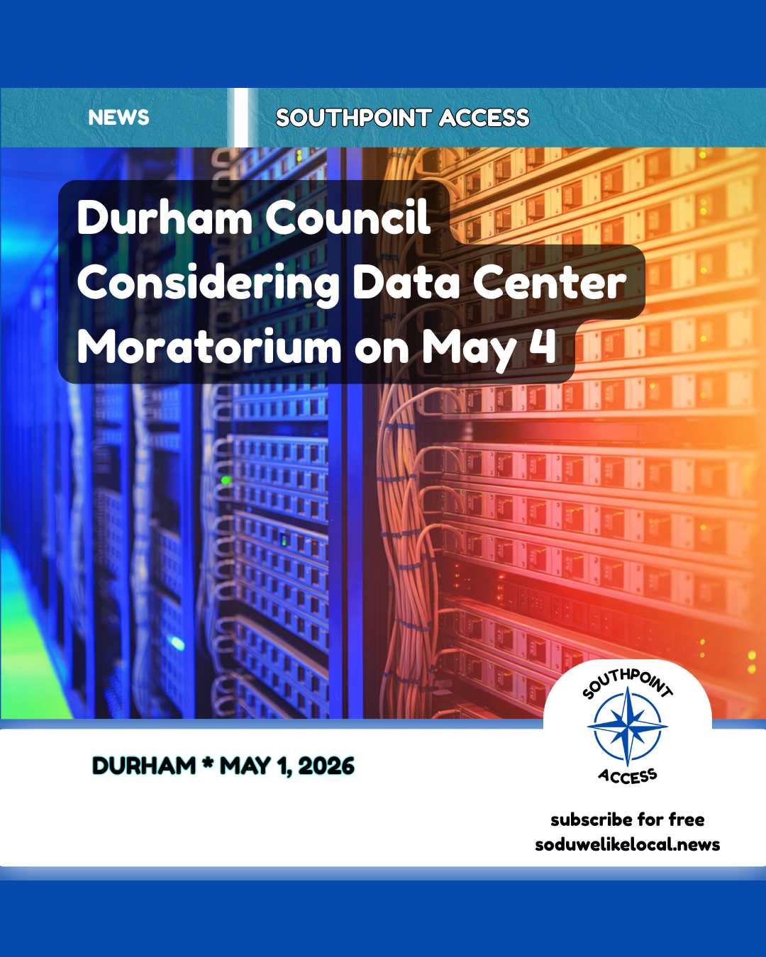 Data Center Moratorium on Monday's Durham Council Agenda
