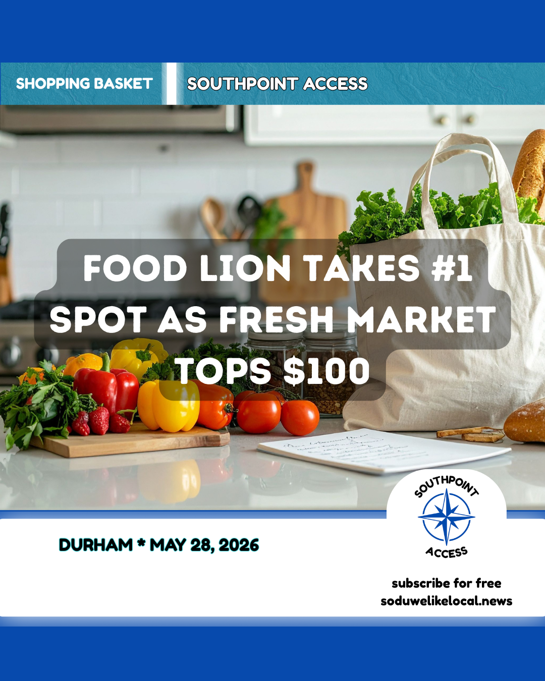 SoDu Shopping Basket: Food Lion Takes #1 Spot as Fresh Market Tops $100