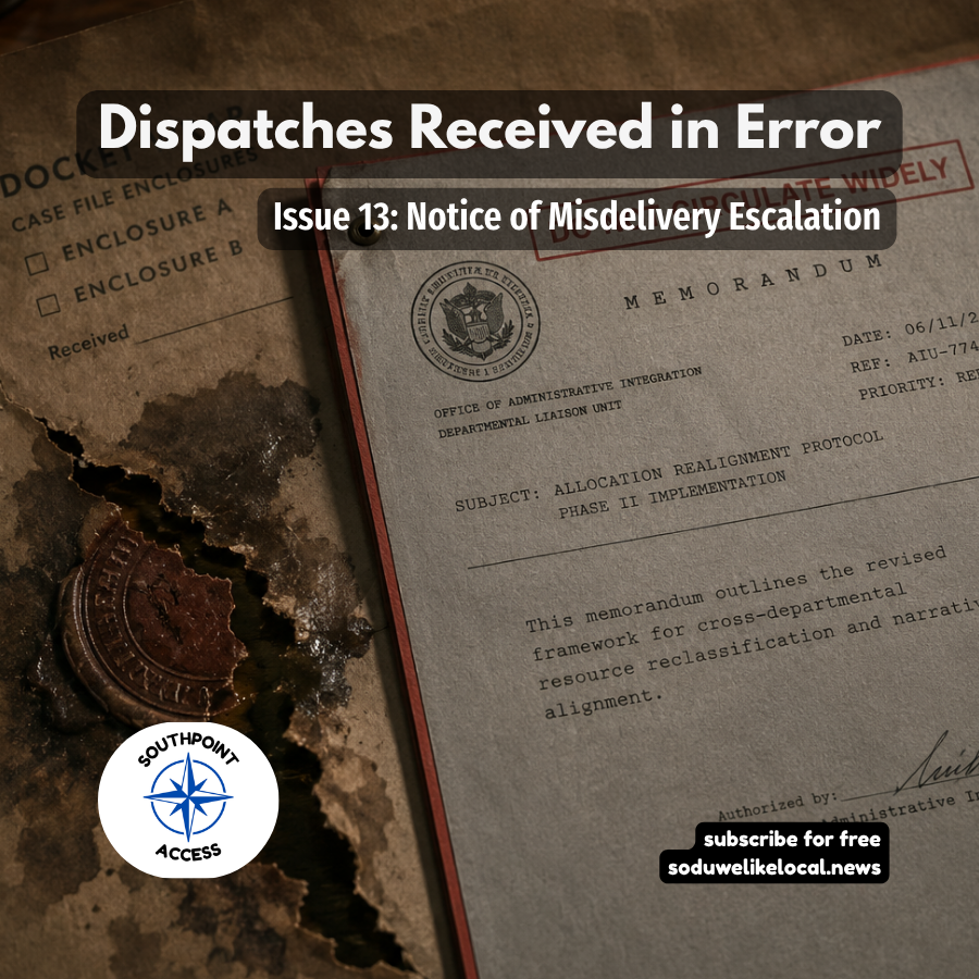 [Dispatches Received in Error Issue 13] Notice of Misdelivery Escalation