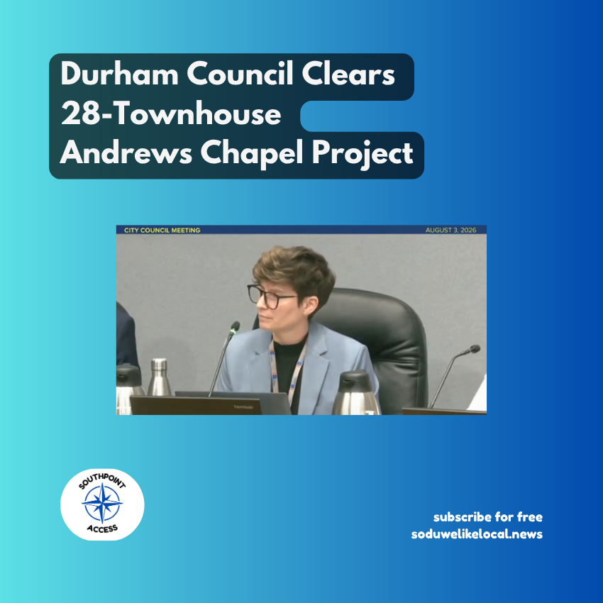 Durham Council Clears 28-Townhouse Andrews Chapel Project