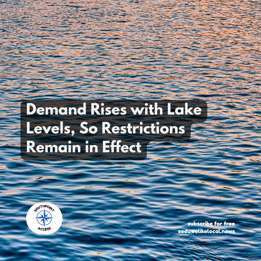 Water Demand Increases Despite Growing Lake Levels
