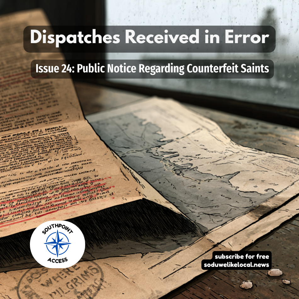 [Dispatches Received in Error Issue 24] Public Notice Regarding Counterfeit Saints