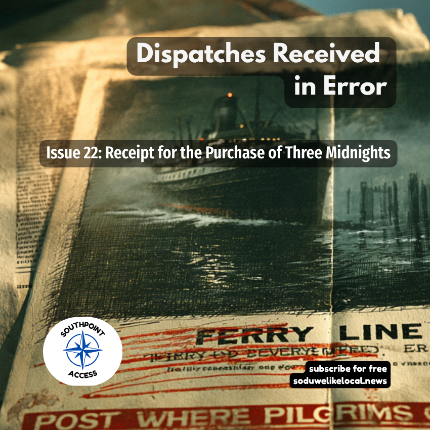 [Dispatches Received in Error Issue 22] Receipt for the Purchase of Three Midnights
