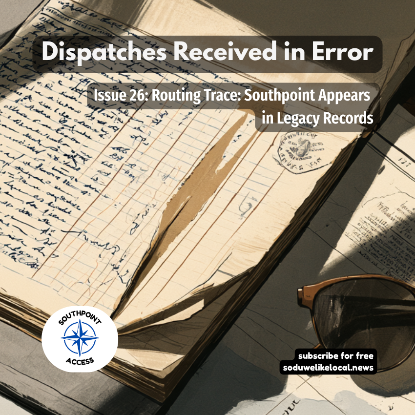 [Dispatches Received in Error Issue 26] Routing Trace: Southpoint Appears in Legacy Records