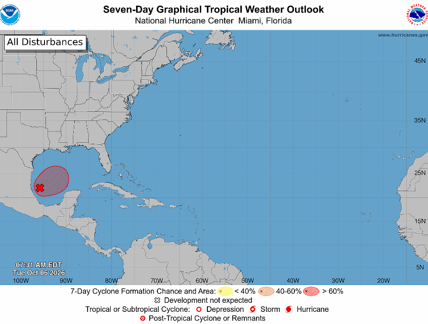Gulf disturbance could bring weekend rain to Durham
