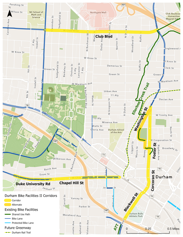 Durham Seeks Input on Downtown Bike Lane Plans