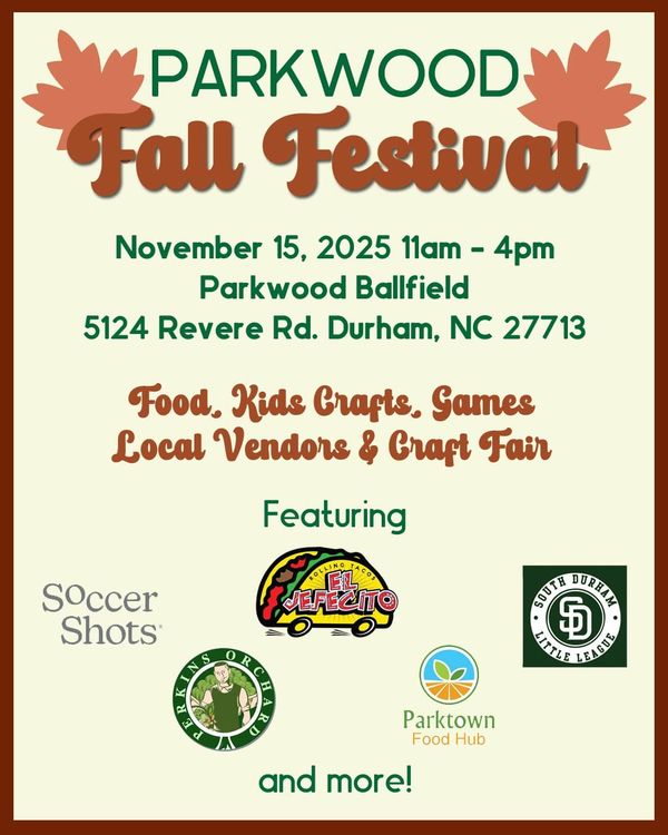 Parkwood Fall Festival Planned for Nov. 15