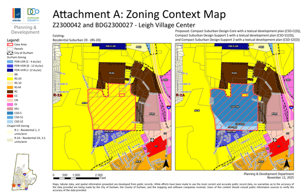 Durham Leaders Poised to Consider Leigh Village Center in February