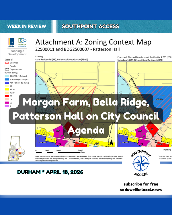 Morgan Farm, Bella Ridge, and Patterson Hall Await City Council Consideration