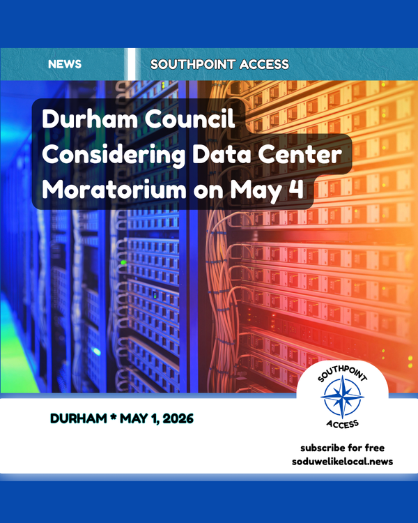 Data Center Moratorium on Monday's Durham Council Agenda