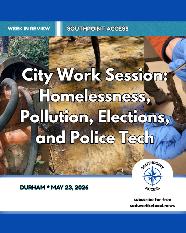 [SeeGov] Durham Homelessness Plan, Potential Election Changes, Police Tech, and Brenntag Pollution Concerns