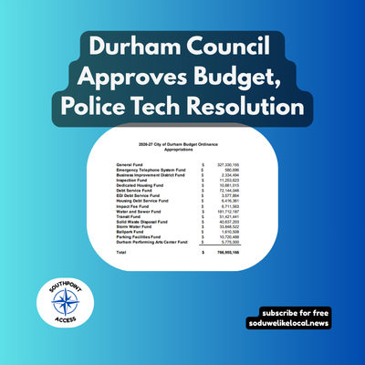 [SeeGov] Durham NC Council Approves Budget, Police Tech Resolution