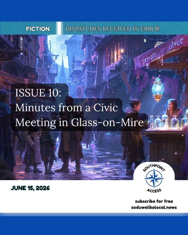 [Dispatches Received in Error Issue 10] Minutes from a Civic Meeting in Glass-on-Mire
