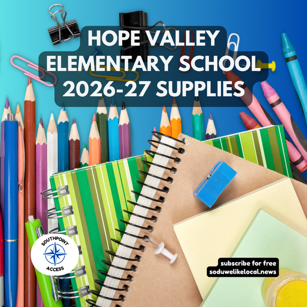 School Supplies 2026-27: Hope Valley Elementary School