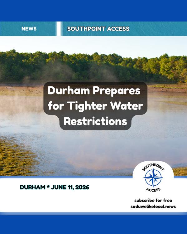 Durham NC Readies Heightened Water Usage Restrictions