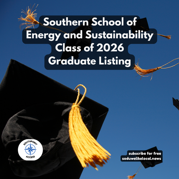 [Class of 2026] Southern School of Energy and Sustainability Graduate List