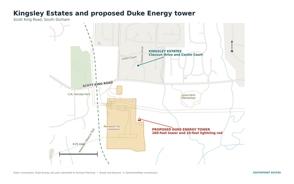 Opposing Duke tower could come at a steep price for Scott King Road neighbors