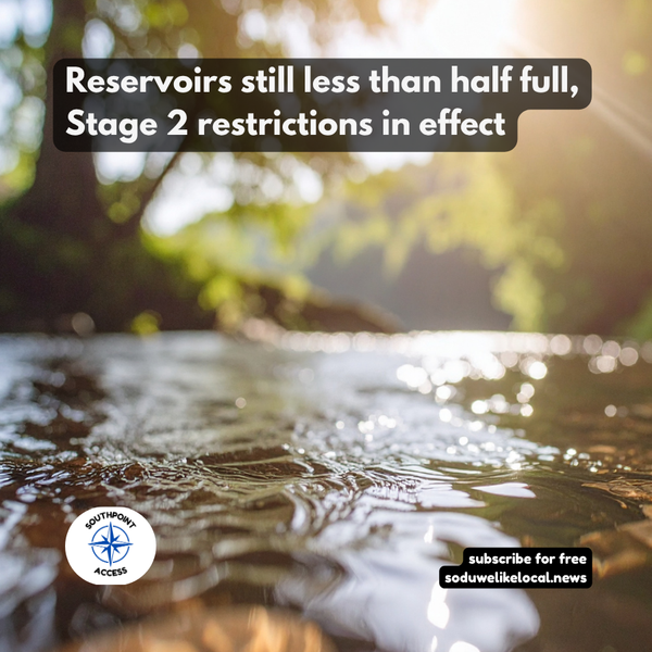 Durham’s reservoirs are 44% full. Here’s this week’s water supply update.