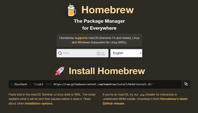 Install Homebrew Package Manager for MacOS