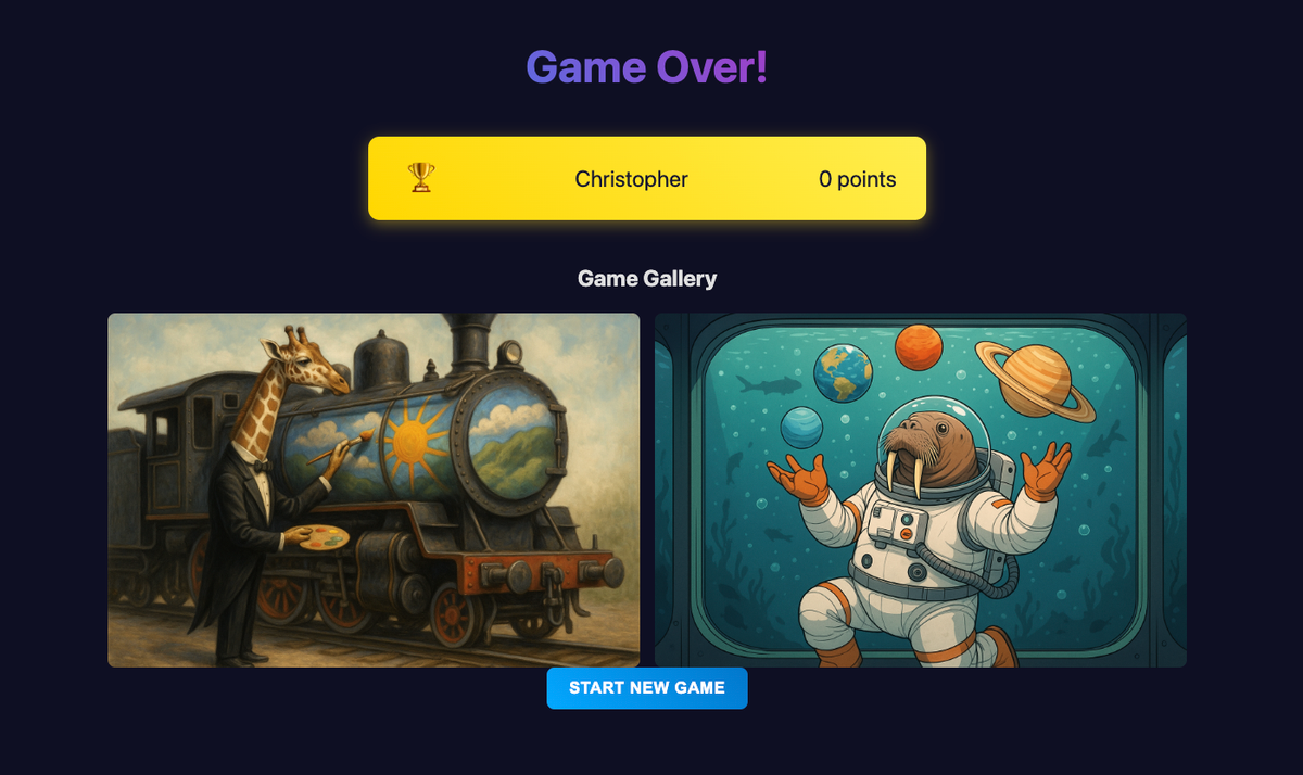 Episode 17 - I build an AI-generated AI-generated art prompt guessing game