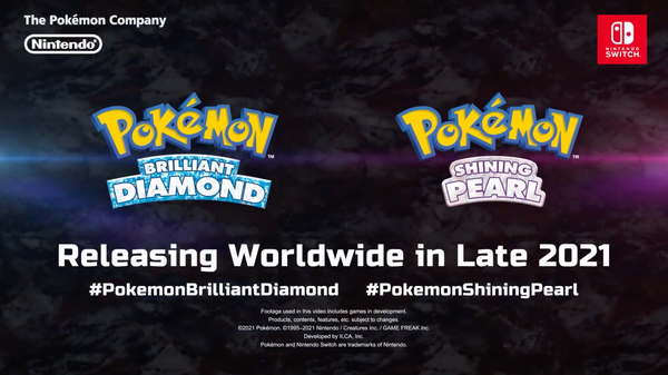 Pokemon Brilliant Diamond and Pokemon Shining Pearl Coming in Late 2021