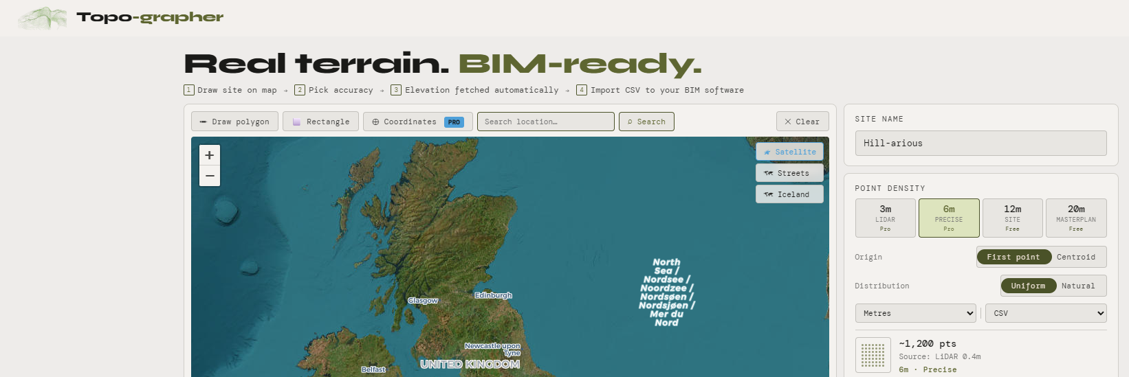 Topo-grapher BIM Terrain for Architects in construction