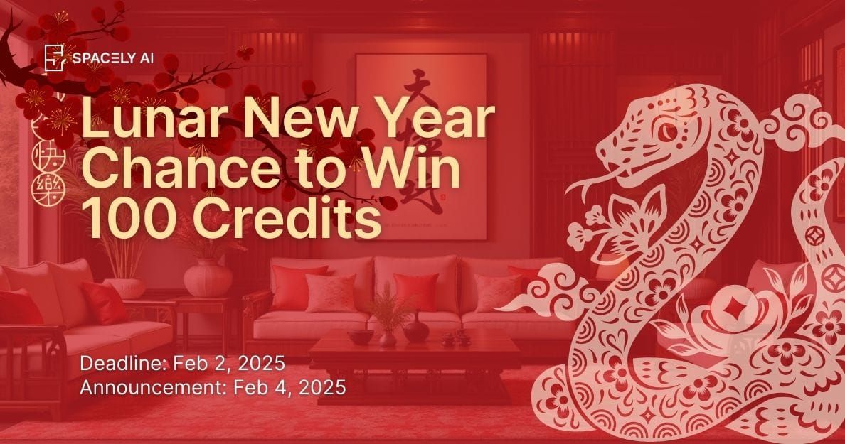 Lunar New Year Design Challenge: Win Up to 230 Credits with Spacely AI!