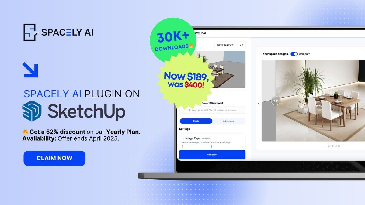 Spacely AI SketchUp Extension Achieves 30,000 Download Milestone; Launches Limited-Time Pricing Offer