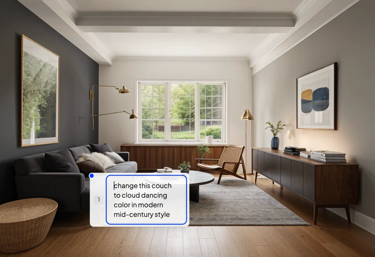 Client wants a different sofa but same layout