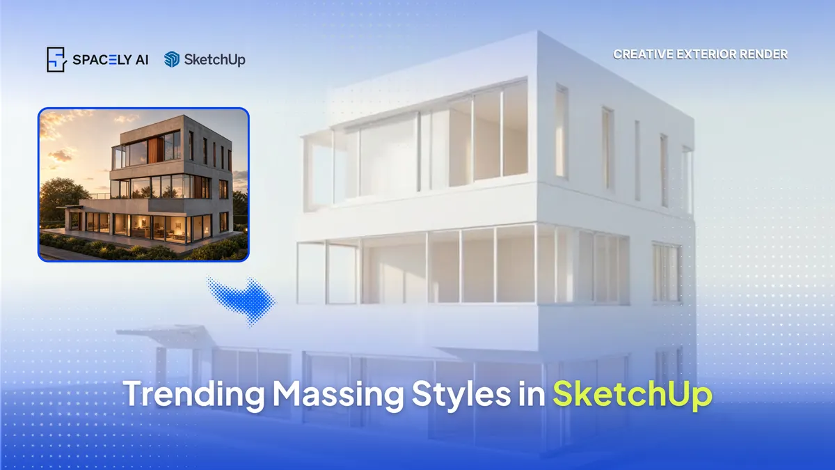 Concept Design Ideas to Explore in SketchUp: Trending Massing Styles
