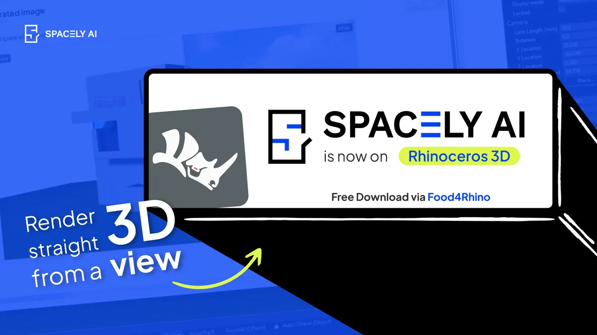 Spacely AI for Rhino 3D Is Here: Render Straight From Your Model