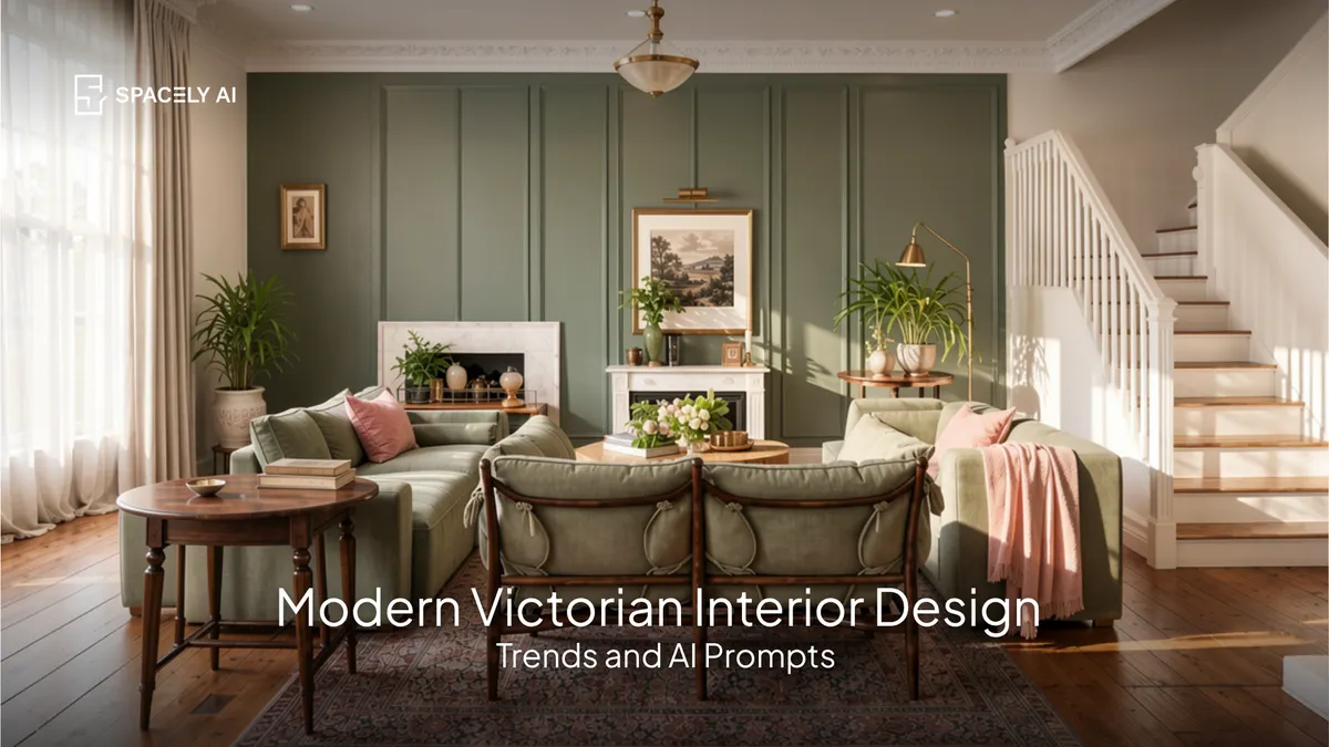 Modern Victorian Interior Design Trends and AI Prompts